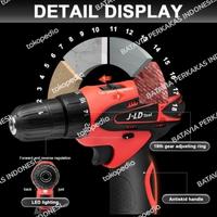 Gambar JLD Mesin Bor Tangan baterai 12v full set - 10MM - 2 Baterai - 12-3 dari Batavia Perkakas Indonesia undefined 5 Tokopedia