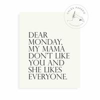 Gambar Art Print / Dear Monday / Hiasan Pajangan Dinding / Wall Art dari Chlea Paperie undefined 1 Tokopedia