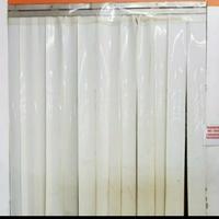 Gambar PVC Strip Curtain White 130 x 230( Tirai Plastik Putih custom ) dari ANEKA PVC CURTAIN undefined 1 Tokopedia