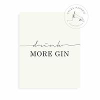 Gambar Art Print / Drink More Gin / Hiasan Pajangan Dinding / Wall Art dari Chlea Paperie undefined 1 Tokopedia