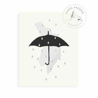 Gambar Art Print / Umbrella In Rain / Hiasan Pajangan Dinding / Wall Art dari Chlea Paperie undefined 1 Tokopedia