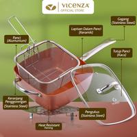 Gambar Vicenza Square Pan With Lid 24 Cm VSP-24 - VSP24 dari Vicenza Official undefined 4 Tokopedia