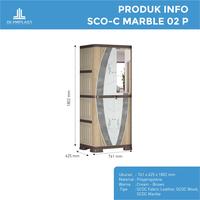 Gambar Olymplast SCOC Lemari Pakaian Plastik 2 Pintu / Motif Marble dari Olymplast undefined 4 Tokopedia