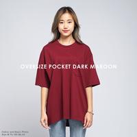 Gambar Kaos Polos Oversize Pocket - Kaos Oversize Polos Dark Maroon - M dari Fabric and Basic undefined 1 Tokopedia