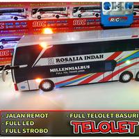 Gambar Miniatur bus Remote ROSALIA INDAH SDD Telolet, Full lampu & Strobo - versi mainan dari Bakul bis cilik undefined 2 Tokopedia