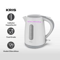 Gambar krisbow 1 ltr teko listrik_travel water kettle plastic white 800 w dari azme onlineshop undefined 3 Tokopedia