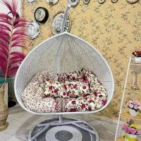 Gambar Kursi Ayunan Gantung jumbo Rotan Sintetis - Merah dari Hanania rotan undefined 5 Tokopedia