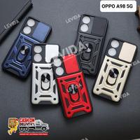 Gambar Oppo A98 5G Case Robot Slide Kamera Protect + Ringstand - NAVY dari Levida Official undefined 1 Tokopedia