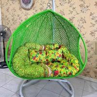Gambar Kursi Ayunan Gantung jumbo Rotan Sintetis - Merah dari Hanania rotan undefined 2 Tokopedia