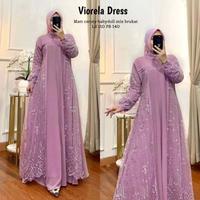 Gambar Viorela Dress Gamis Wanita Muslim Mix Brukat Premium - grey dari Fashion Muslim Jepara undefined 2 Tokopedia