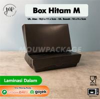 Gambar LUCHBOX CETAK HITAM / BOX MAKANAN CUSTOM / BOX NASI AYAM LALAPAN - 1 sisi dari mouwpackage undefined 1 Tokopedia