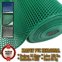 Gambar KARPET PVC ANTI SLIP HEXAGONAL ROLL UK.15MTRX120CM - Abu-abu dari JAYA KARPET TANGERANG undefined 1 Tokopedia