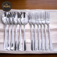 Gambar Sendok Garpu Makan Stainless Korea Tebal Polos Hotel Grade Premium - SendokTeh Kecil, 6pc dari Popo Online Shop undefined 1 Tokopedia