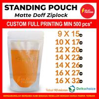 Gambar STANDING POUCH MATTE DOFF ZIPLOCK / KEMASAN MAKANAN DAN MINUMAN SATUAN - 14CM X 23CM dari kilat packing undefined 1 Tokopedia