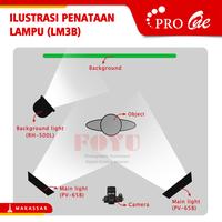 Gambar Paket LED Studio Lighting Mini 3 Lampu LM3B Panel Barndoor Pro One dari Foyu Photo Makassar undefined 5 Tokopedia