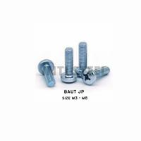 Gambar BAUT JP M3 / BAUT JP M3x15 / BAUT OBENG PLUS / BAUT PLUS isi 100 pcs dari INTI STEEL undefined 1 Tokopedia