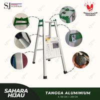 Gambar SAHARA - Tangga Lipat Aluminium Ladder Multifungsi & Jumbo Hijau - 1 Meter / 100 CM dari SJ Aluminium undefined 5 Tokopedia