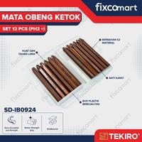 Gambar Tekiro Mata Obeng Ketok Set 12 Pcs PH2 (+) dari Fixcomart undefined 1 Tokopedia