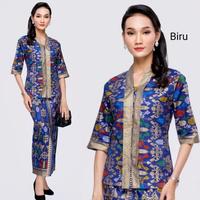 Gambar Setelan Baju Kebaya Pramugari Batik Santika Prodo - Merah, XXL dari kathyaseller undefined 1 Tokopedia
