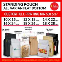 Gambar STANDING POUCH VARIAN KEMASAN FLAT BOTTOM / KEMASAN KOPI MURAH SATUAN - FB CLEAR, 18CM X 26CM dari kilat packing undefined 1 Tokopedia