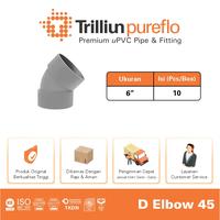 Gambar Fitting Pipa uPVC Trilliunpureflo D Elbow 45° 6" Inch dari Trilliun undefined 2 Tokopedia