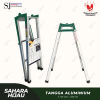 Gambar SAHARA - Tangga Lipat Aluminium Ladder Multifungsi & Jumbo Hijau - 1 Meter / 100 CM dari SJ Aluminium undefined 3 Tokopedia