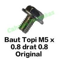 Gambar BS Baut Topi Hex Flange Bolt M5 x 0,8 mm drat 0.8 Original Motor Mobil dari Cahaya Perkakass undefined 2 Tokopedia