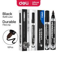 Gambar Deli Permanent Marker / Spidol Permanen Tinta Hitam  12 pcs EU217-12 - Type 1 - Hitam dari Deli Office Automative undefined 3 Tokopedia
