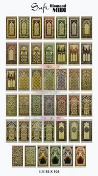 Gambar Sajadah Turki Lembut Halus Sufi Diamond Midi 53x105 dari Sufi Carpet undefined 4 Tokopedia