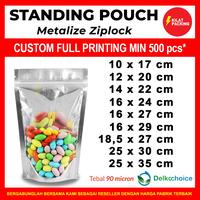 Gambar STANDING POUCH TRANSMETZ ALUMUNIUM ZIPLOCK / KEMASAN SNACK PREMIUM MURAH SATUAN - 25CM X 35CM dari kilat packing undefined 1 Tokopedia