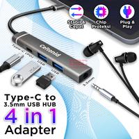 Gambar Adapter HUB Converter Type C to 4 Port USB PD Jack 3.5mm OTG 4 in 1 dari XELTONID undefined 2 Tokopedia