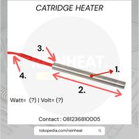 Gambar Catridge / catridge heater ∅12.5 x 50mm 300w 220v dari REINHEAT. Heating products undefined 1 Tokopedia