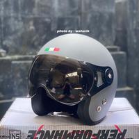 Gambar Helm Retro Vespa Sprint Modern Grey Materia + Visor Original - grey, M dari scooterhelmet x gungariwijaya undefined 1 Tokopedia
