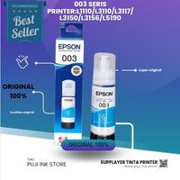 Gambar TINTA EPSON 003 ORIGINAL BLACKL1110, L3100, L3101, L3110, L3150, L5150 - Biru dari puji ink store undefined 3 Tokopedia