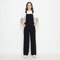 Gambar Jumpsuit Overall Straight Jeans Wearpack Celana Panjang Wanitam Non Stretch Kodok Seruni - Hitam, S dari nubersupply undefined 1 Tokopedia