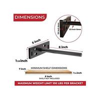 Gambar Best Set Of 4 Floating Shelf Brackets Heavy Duty 14 Inch Thick dari Input Market undefined 2 Tokopedia