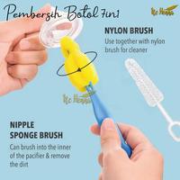 Gambar Sikat Pembersih Botol Susu Bayi 7 in 1 / Baby Bottle Cleaning Set - Blue dari Itc Henna undefined 4 Tokopedia