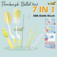 Gambar Sikat Pembersih Botol Susu Bayi 7 in 1 / Baby Bottle Cleaning Set - Blue dari Itc Henna undefined 1 Tokopedia