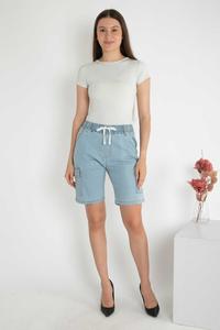Gambar *Ready Stok* 2023 - Celana Cargo Semi Jeans S268 (JS) - Biru Muda, S dari Sisters Fashion Group undefined 3 Tokopedia
