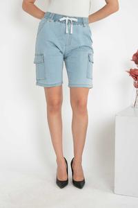 Gambar *Ready Stok* 2023 - Celana Cargo Semi Jeans S268 (JS) - Biru Muda, S dari Sisters Fashion Group undefined 4 Tokopedia