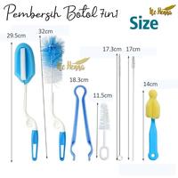 Gambar Sikat Pembersih Botol Susu Bayi 7 in 1 / Baby Bottle Cleaning Set - Blue dari Itc Henna undefined 3 Tokopedia