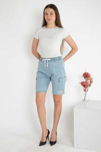 Gambar *Ready Stok* 2023 - Celana Cargo Semi Jeans S268 (JS) - Biru Muda, S dari Sisters Fashion Group undefined 5 Tokopedia
