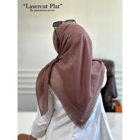 Gambar HIJAB JOURNEY POLOS LASER CUT - brown dari canayaputri1 undefined 4 Tokopedia
