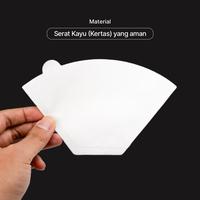 Gambar Kertas Saringan Kopi Filter Paper V60 Flat Datar Bottom 1-4 Cups Putih - 02 50pcs dari T2 Toko Tille undefined 2 Tokopedia