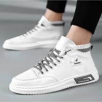 Gambar Sepatu Sneakers Boots Casual Putih Tali Tinggi Pria Sneaker Boot Cowok - Hitam, 40 dari Go Mall Official undefined 3 Tokopedia