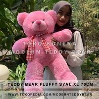 Gambar BONEKA BERUANG TEDDY BEAR FLUFFY TARTAN JUMBO XL 70CM - CARAMEL dari Modern Teddy Bear undefined 5 Tokopedia