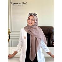 Gambar HIJAB JOURNEY POLOS LASER CUT - brown dari canayaputri1 undefined 1 Tokopedia
