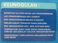 Gambar Penggorengan Listrik Air Fryer Tanpa Minyak AFD 35 - Hijau dari MEGA JAYA SUKSES STORE MEDAN undefined 5 Tokopedia