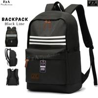 Gambar Tas Ransel Gendong Laptop Distro Sekolah Kuliah Pria Wanita Backpack Tas Punggung Laptop Tas Ransel Distro Original FzA - BKLQS - Black LN + dari FzA Official undefined 3 Tokopedia