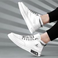 Gambar Sepatu Sneakers Boots Casual Putih Tali Tinggi Pria Sneaker Boot Cowok - Hitam, 40 dari Go Mall Official undefined 4 Tokopedia